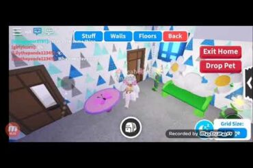 In adopt me with my cute neon bunny! :3