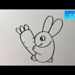 Draw a cute rabbit in a minute