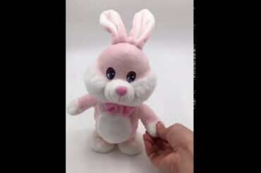 MJR225-20 Voice recording & repeating and walking easter plush rabbit toy