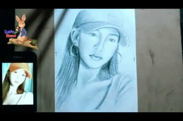 How to Draw || Korean cute girl  step by step || Rabbit Drawing Academy