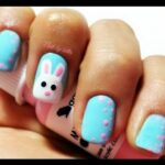 Cute bunny nail art
