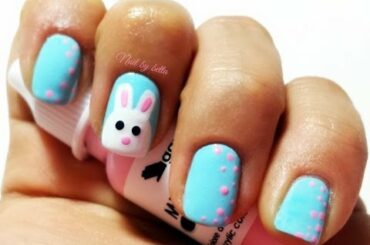 Cute bunny nail art