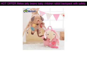HOT DEAL Metoo jelly beans baby children rabbit backpack with safety harness cute little backpack k