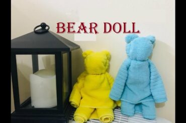 Easy cute Bear doll using towel !...😍