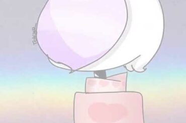 kawaii cute lovey princess demon dragon half rabbit half wolf demon dragon depressed sad cries shy.