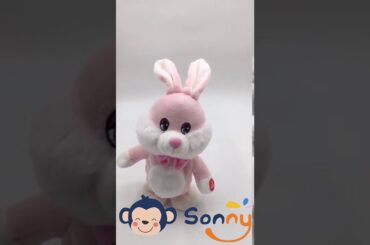 MJR225 20 Voice recording & repeating and walking easter plush rabbit toy new001