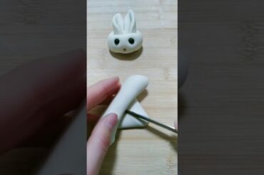 Cute bunny bread using just chopsticks