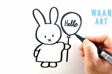 Drawing cartoon | Miffy Cute Rabbit วาดรูปกระต่ายมิฟฟี่น่ารัก