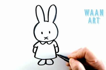 Drawing cartoon | Miffy Cute Rabbit วาดรูปกระต่ายมิฟฟี่น่ารัก
