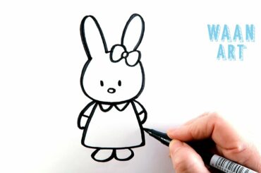 Drawing cartoon | Miffy Cute Rabbit วาดรูปกระต่ายมิฟฟี่น่ารัก