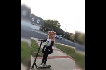 My little sister landed her first bunny hop!! #so cute😀🌈