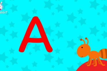 A Is For Ant | Alphabet | Upper Case | Animated Video | English | Ria Rabbit