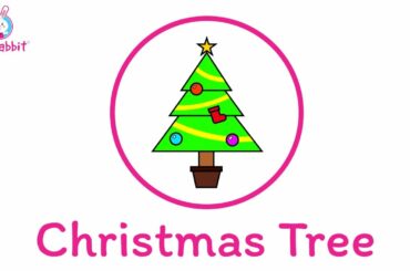 Christmas Tree | Drawing For Kids | Animated Video | English | Ria Rabbit