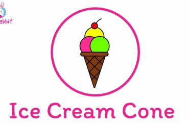 Ice Cream Cone | Drawing For Kids | Animated Video | English | Ria Rabbit