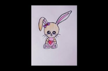 How to draw a cute 🐰BUNNY🐰💜