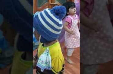 Cute baby girl dancing on honey bunny song