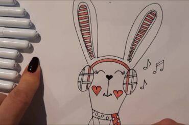 Kako lako nacrtati slatkog zeku - How to draw a cute bunny, easy for kids