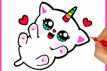 HOW TO DRAW CAT | DRAWING CAT easy step by step | how to draw cat easy step by step | dibujos kawaii