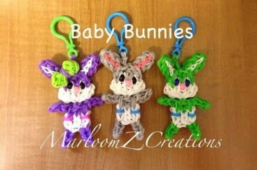 Rainbow Loom Baby Easter Bunny: conejito bebe konijntje met luiertje
