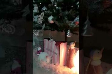 Rabbit Bunny loves Christmas tree