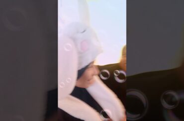 Funny and cute bunny hat that my friend wear  but actually thats not ours that somebody bunny hat 😂