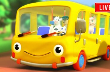 Wheels On The Bus Cartoon Music: Nursery Rhymes for Babies & Kids Songs | Baby Songs Children