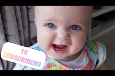 CUTE BABY LOVES to sing & dance! Amazing 1K SUBSCRIBERS! BLUE eyes CHUBBY cheeks