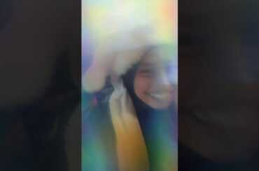 We wear cute bunny hat  but that hat is not our  it is somebody's hat 😂😁😄