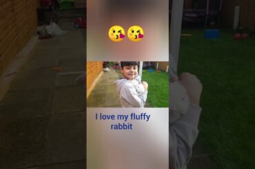 Netherland Dwarf Rabbit # kids playing with the rabbit ❤ friendly rabbit || cute white pet rabbit 👍