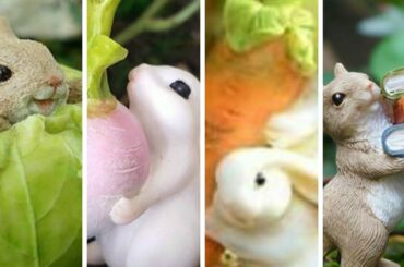 Cute miniature bunny toy collectibles