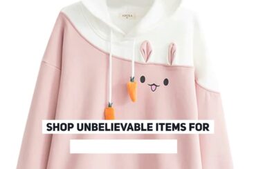 Merry Pretty Women Hoodies Animal Lovely Pullover Kawaii Rabbit Sweatshirt Cute Bunny Graphic