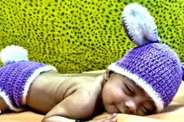 How to make baby Rabbit cap   Part -1 (size 0-3 m )Radhey Radhey.
