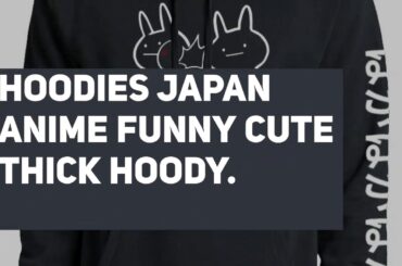 Baka Rabbit Slap Hoodies Japan Anime Funny Cute Thick Hoody High Quality Black Japanese Sweatshirt