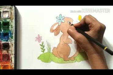 HOW TO DRAW A CUTE BUNNY.....STEP BY STEP DRAWING TUTORIAL