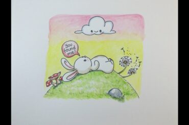 How To Draw Kawaii (かわいい | 可愛い) Bunny With Cloud | (Step by Step Easy)