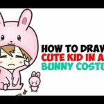 How to Draw a Cute Chibi Boy or Girl in Bunny Pajamas Onesie Easy Step by Step Drawing