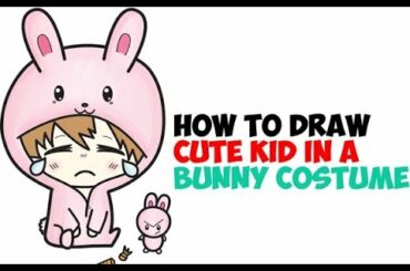 How to Draw a Cute Chibi Boy or Girl in Bunny Pajamas Onesie Easy Step by Step Drawing