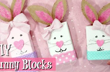 🐇🎀🐰 DIY Bunny Blocks | Cute DIY Easter Crafts | Easter Decor 🐇🎀🐰