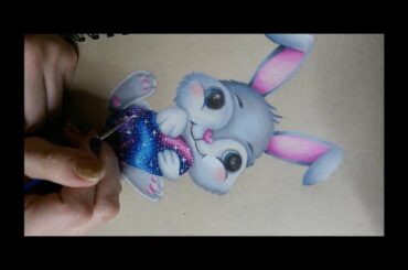 how to draw a cute easter bunny with color pencils