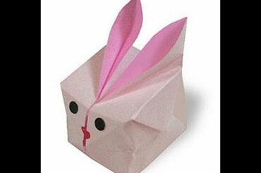 How to make Cute Easy Inflatable Bunny Cube Origami ふうせんうさぎ折り紙 Conejo de Grasa