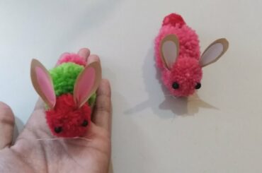 Pompom bunny diy | ice cream bunny