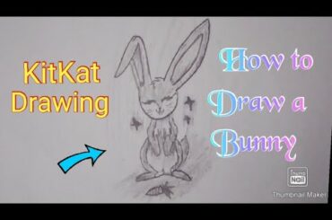 How to draw a cute bunny |very easy|KitKat drawing