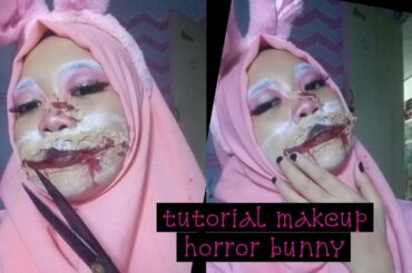 Cute Bunny or Horror Bunny | make-up karakter tanpa menggunakan face painting (part 2)