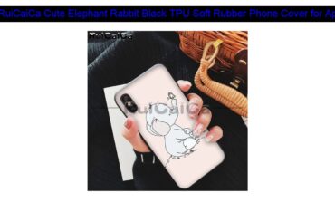 √ Best Deal 27% [OFF] RuiCaiCa Cute Elephant Rabbit Black TPU Soft Rubber Phone Cover for Apple iPh