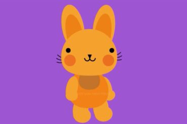 Learn colors with cute bunny hiding game learn English fun cartoon for babies toddlers preschoolers