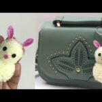 DIY Mini Bunny Keychain with Woolen /Easy and Cute Bunny Craft /Best out of waste #cutebunnykeychain