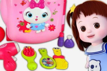 Baby doll rabbit carrier and hair beauty toys story - Baby Doli