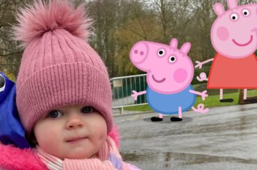 CUTE BABY day out PEPPA PIG WORLD! BEST amusement park for KIDS! FUNNY & HAPPY family time