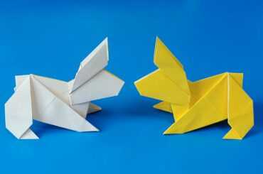 색종이로 토끼 접는방법(종이접기) / 네모아저씨, Rabbit origami