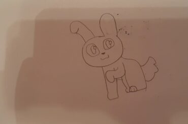 How to draw a cute bunny sitting down Halloween edition